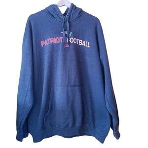 NFL Team Apparel Patriots football gray red white blue  cozy hoodie sweatshirt